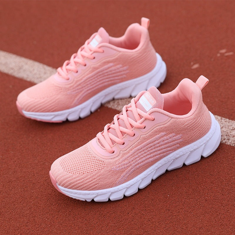 Men's And Women's Flying Woven Breathable Running Shoes Couple's Casual Sneakers