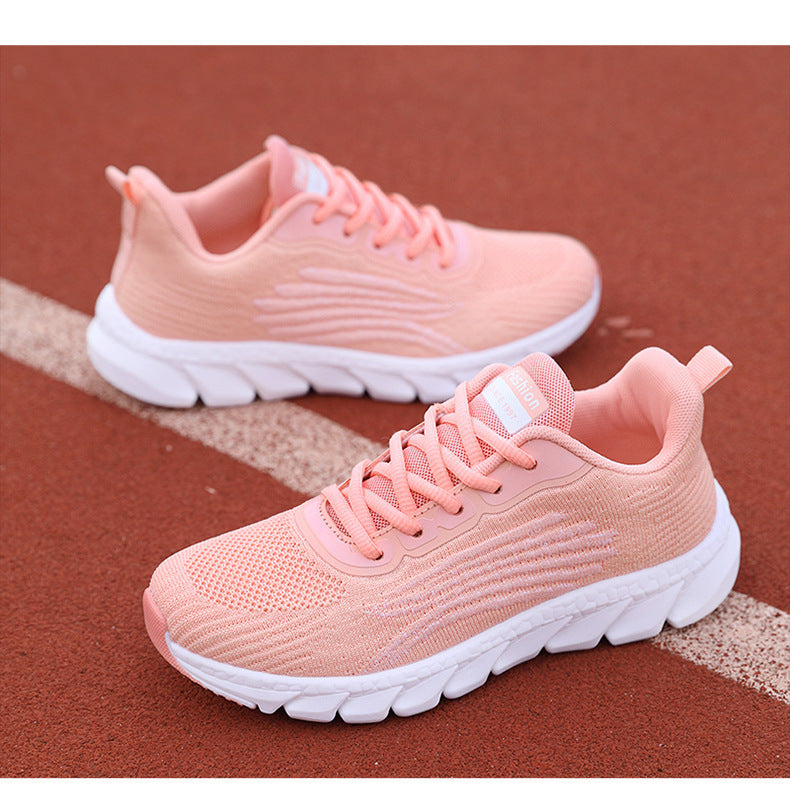 Men's And Women's Flying Woven Breathable Running Shoes Couple's Casual Sneakers