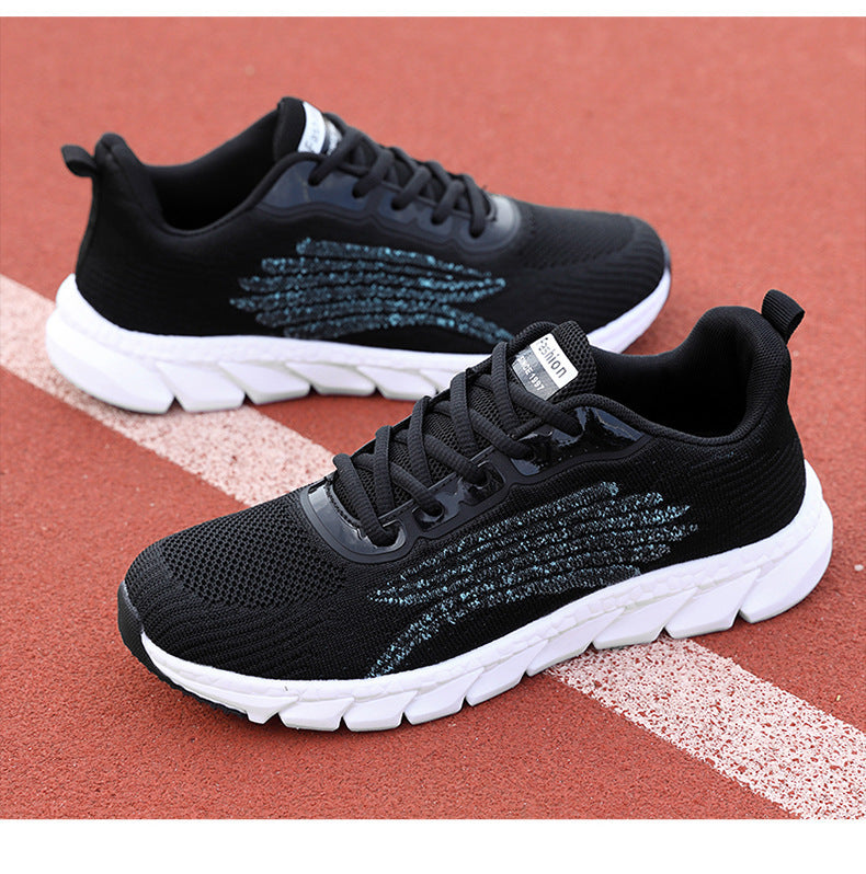 Men's And Women's Flying Woven Breathable Running Shoes Couple's Casual Sneakers