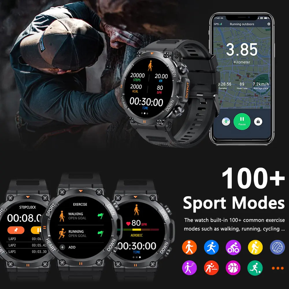 1-NEKTOM 1.39 IPS Screen Bluetooth Call Smartwatch K56pro